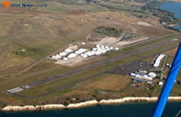 Aerial view of Polson Airport (8S1)
